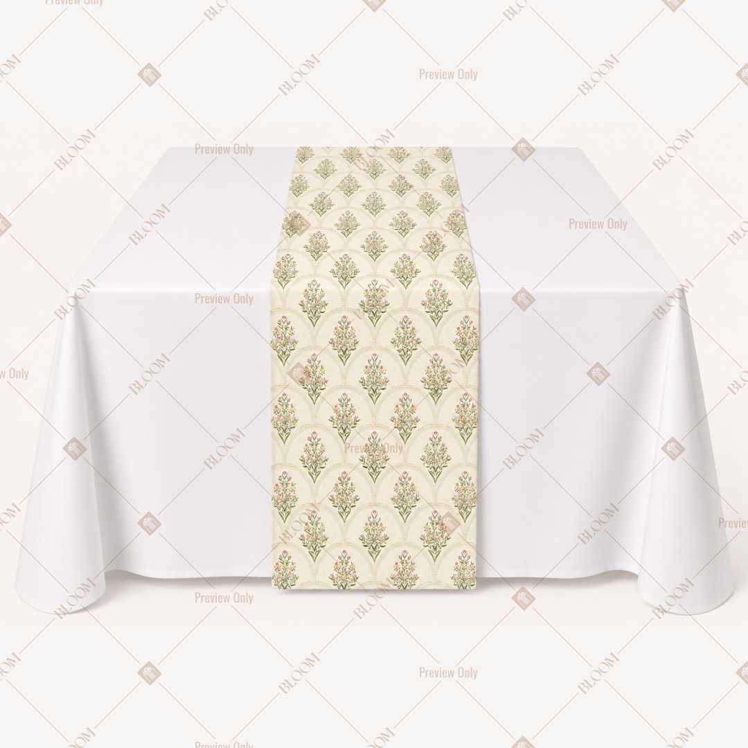 Ivory Gold Trellis Table Runner Pack Of 12