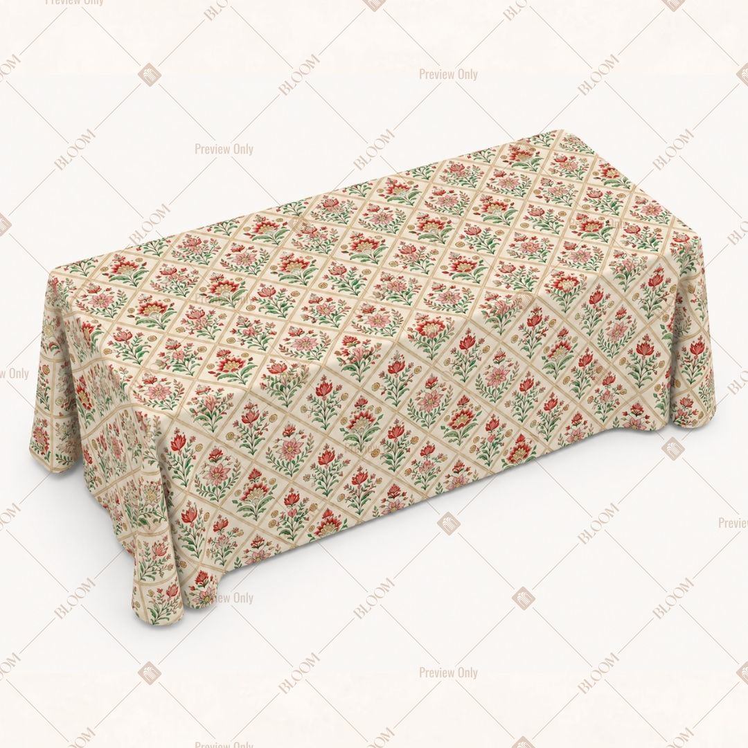 Floral Medallion Table Cover Pack Of 6