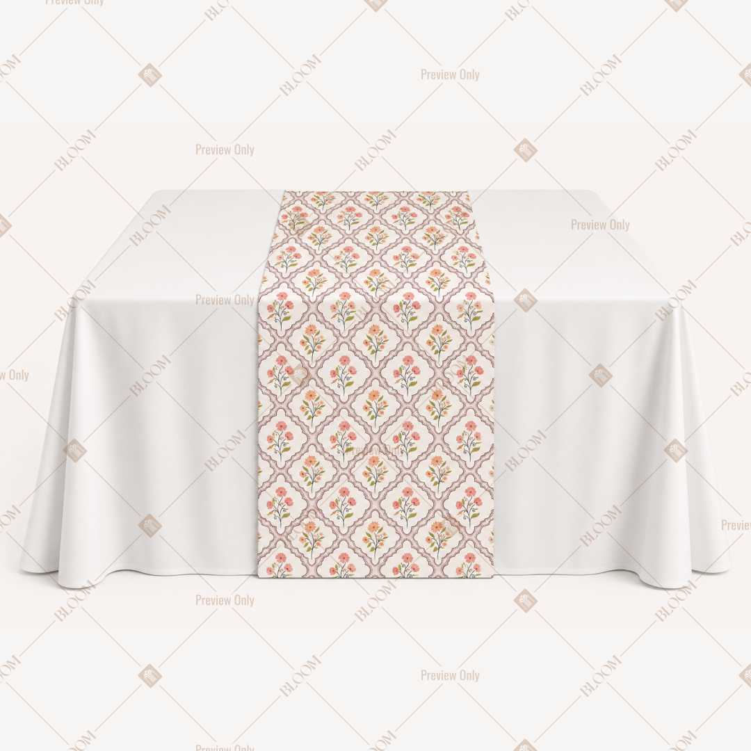 Blush Geometric Trellis Table Runner Pack Of 12