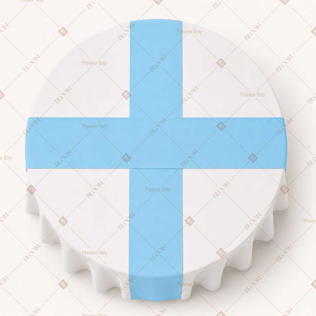 Baby Blue Table Runner Pack Of 12