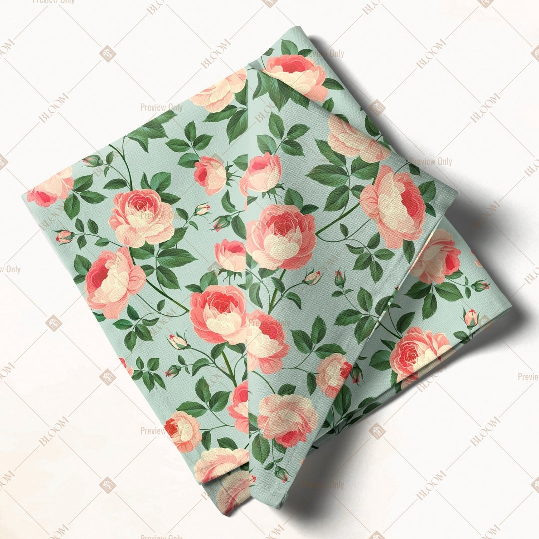 Vintage Rose Floral Napkin Pack of 20