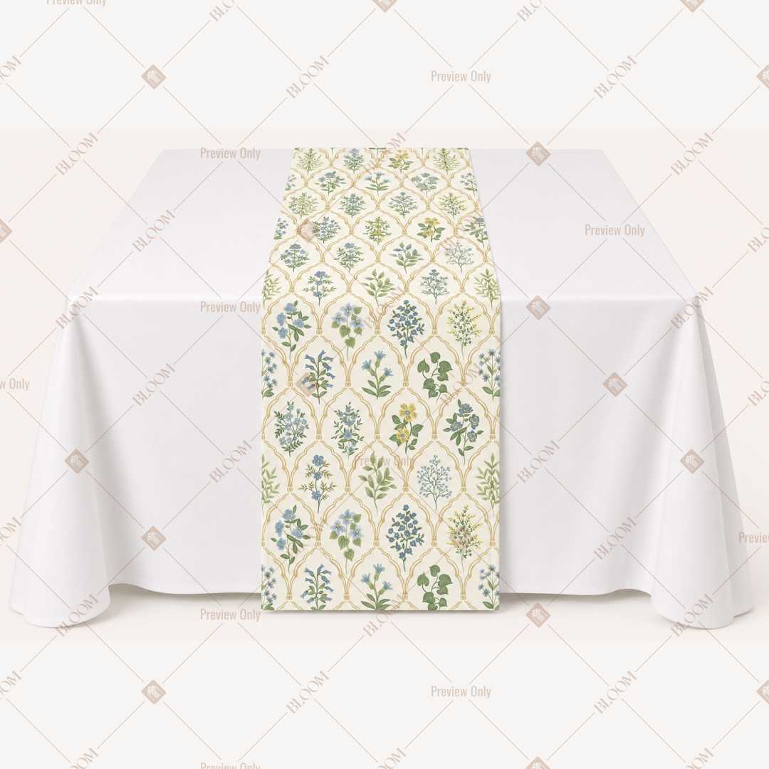 Sage Botanical Vine Table Runner Pack Of 12