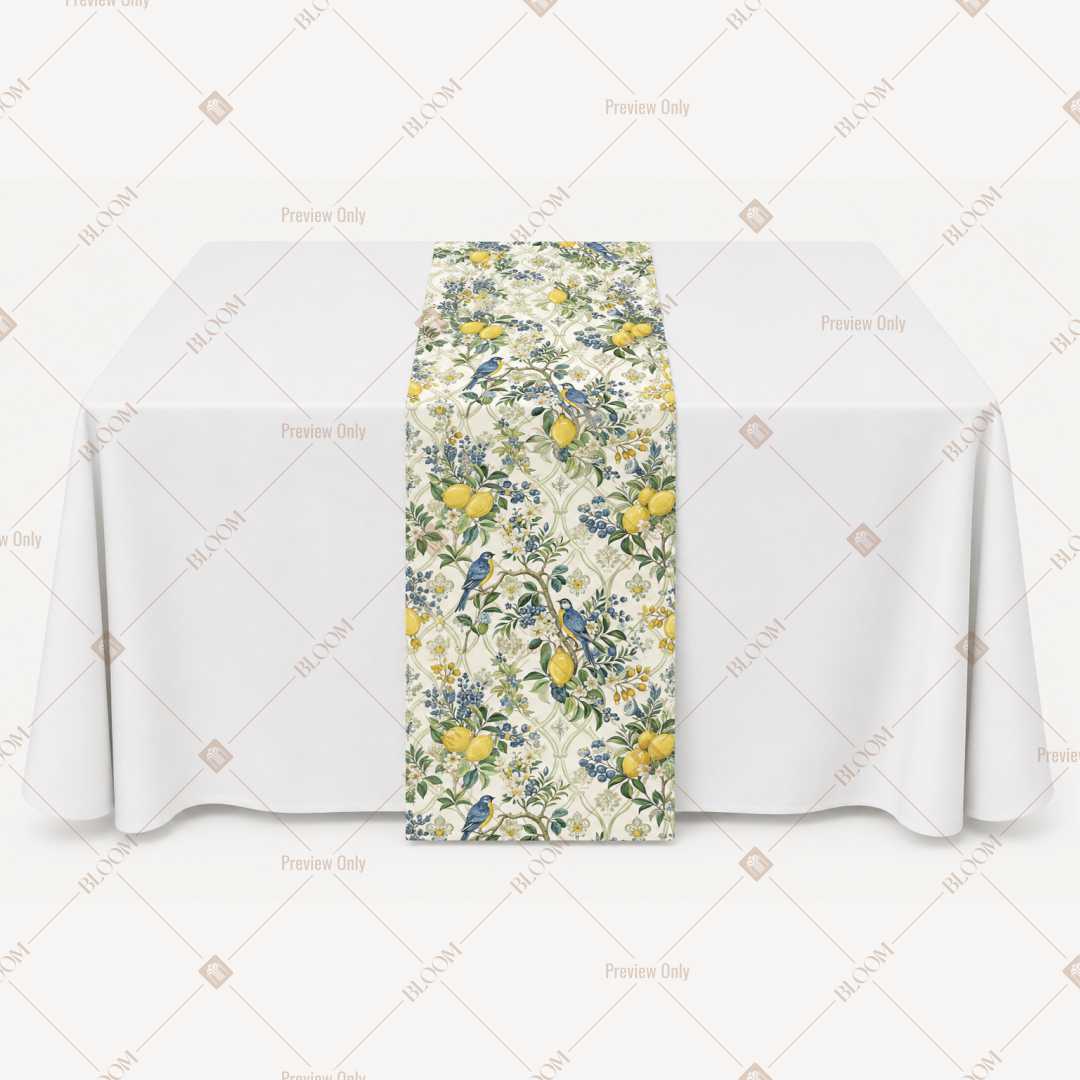 Lemon Botanical Garden Table Runner Pack Of 12