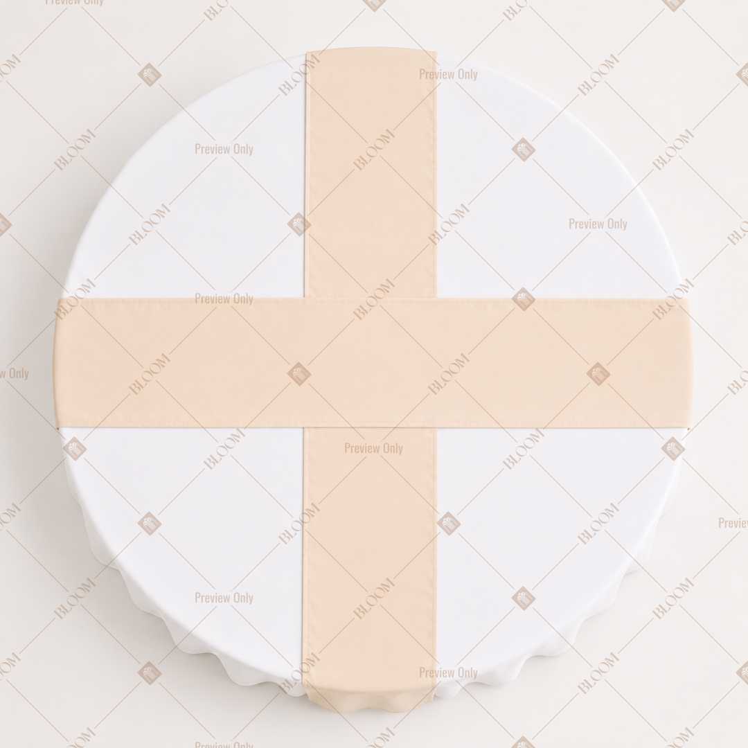 Cream Table Runner Pack Of 12