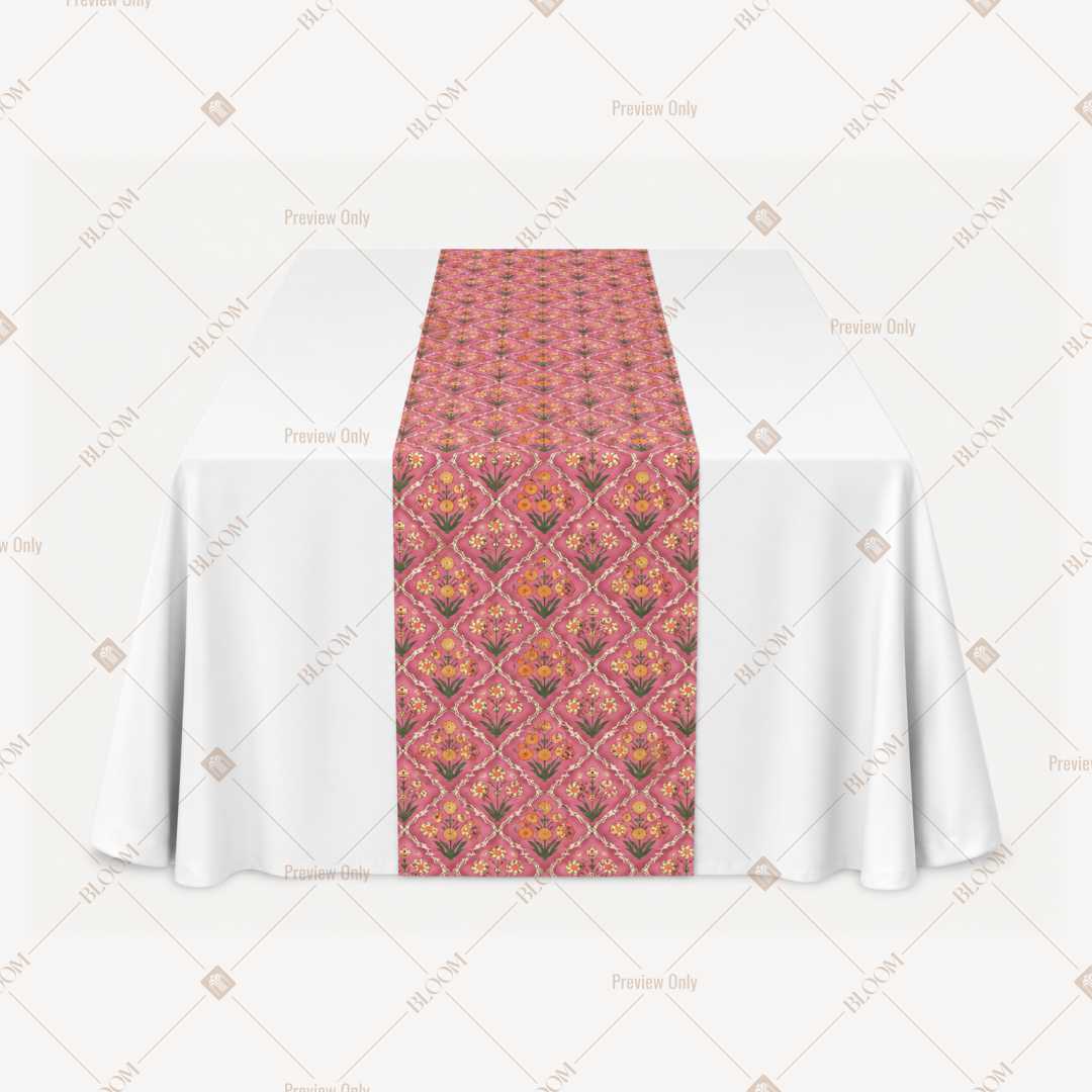 Coral Floral Vine Table Runner Pack Of 12