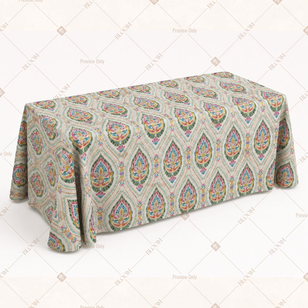 Peacock Paisley Table Cover Pack Of 6