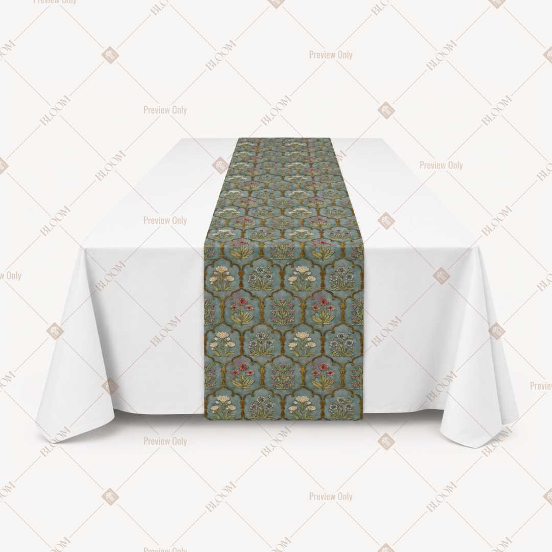 Beige Floral Medallion Table Runner Pack Of 12