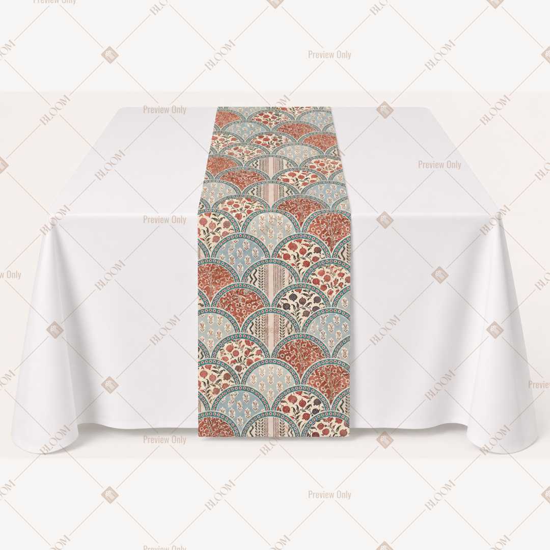 Taupe Floral Trellis Table Runner Pack Of 12