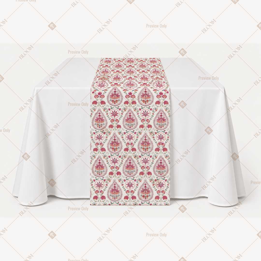 Blue Ornamental Medallion Table Runner Pack Of 12