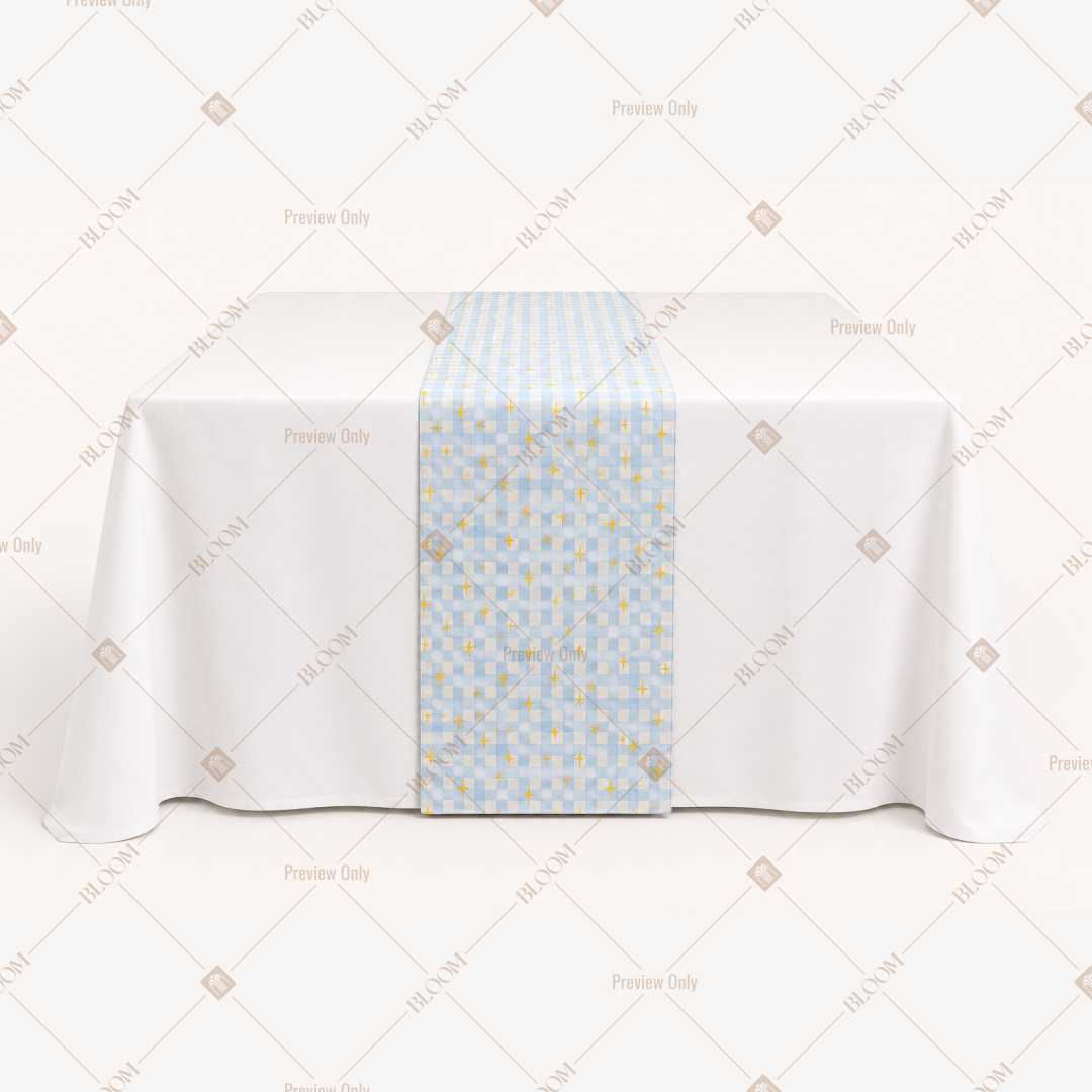 Baby Blue Stripe Table Runner Pack Of 12