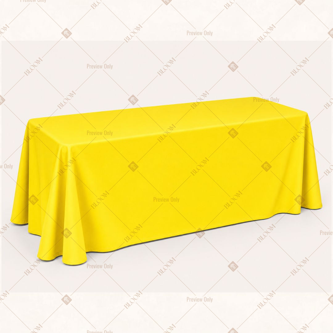 Lemon Yellow Table Cover Pack Of 6