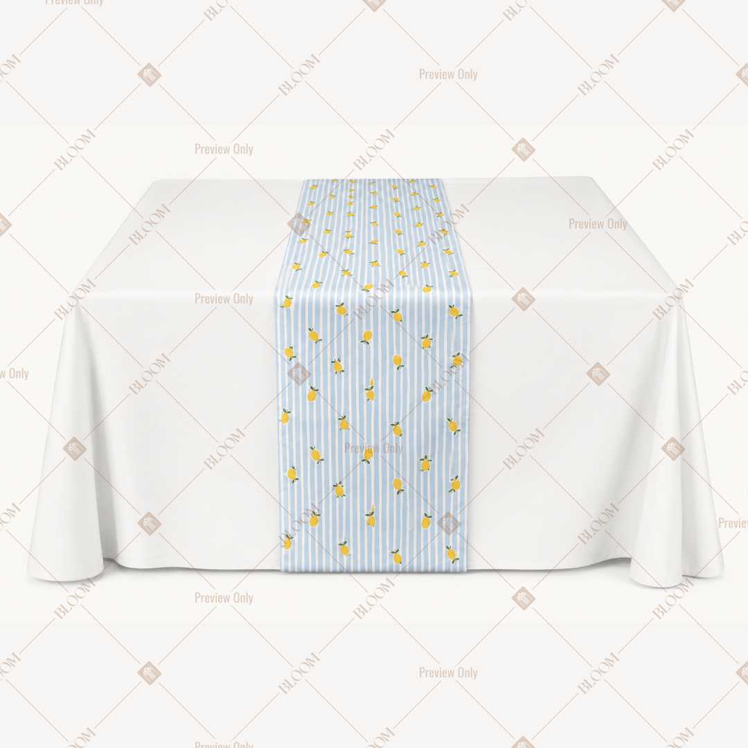 Blue Floral Dot Table Runner Pack Of 12
