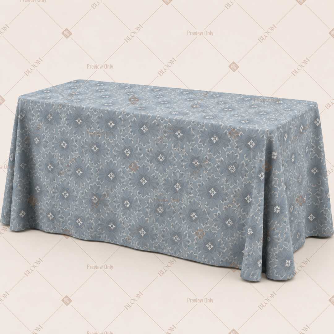 Blue Snowflake Medallion Table Cover Pack Of 6