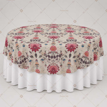 Vintage Pink Floral Garden Table Overlay Pack of 6