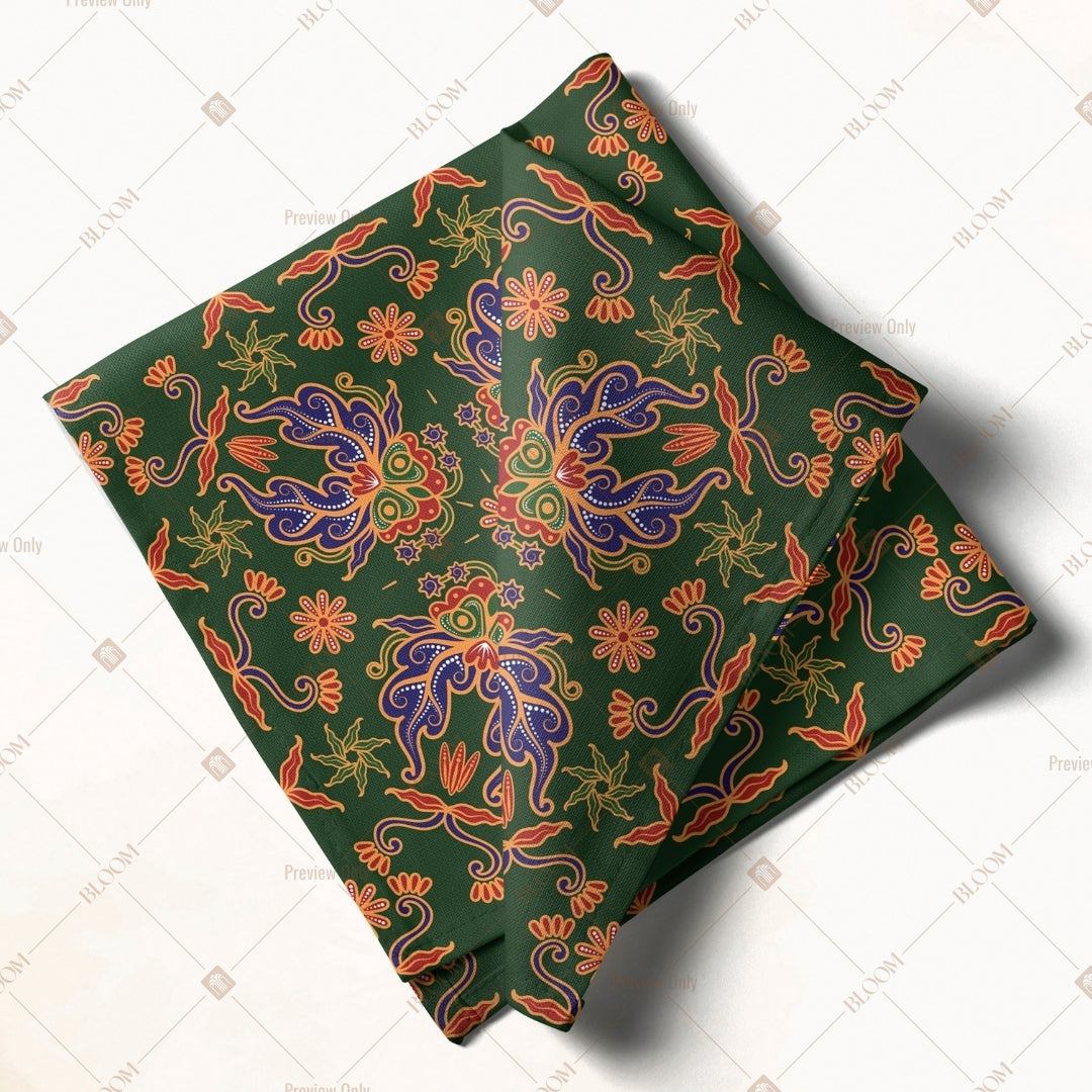 Dark Botanical Floral Napkin Pack of 20