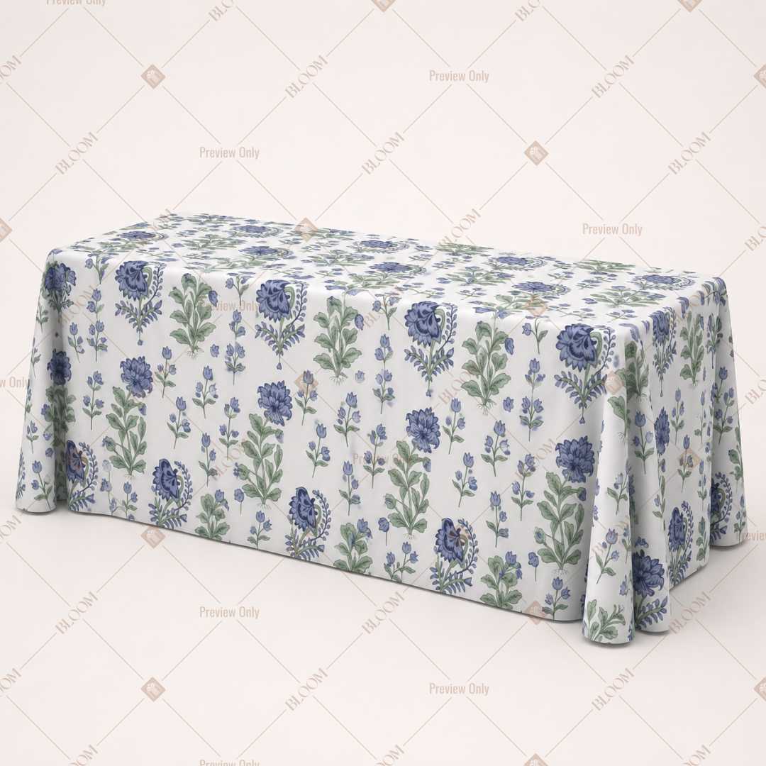 Blue Botanical Vine Table Cover Pack Of 6
