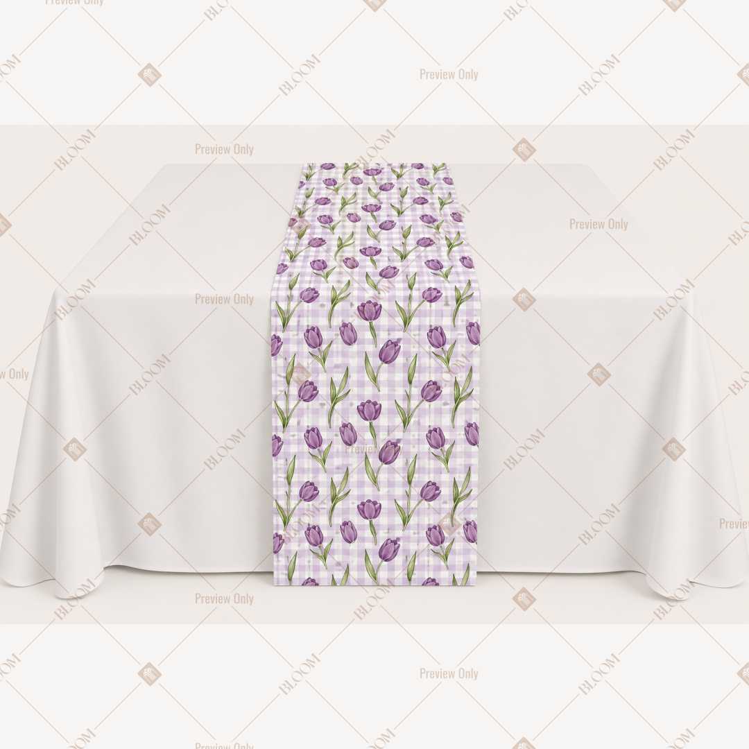 Lavender Floral Sprig Table Runner Pack Of 12