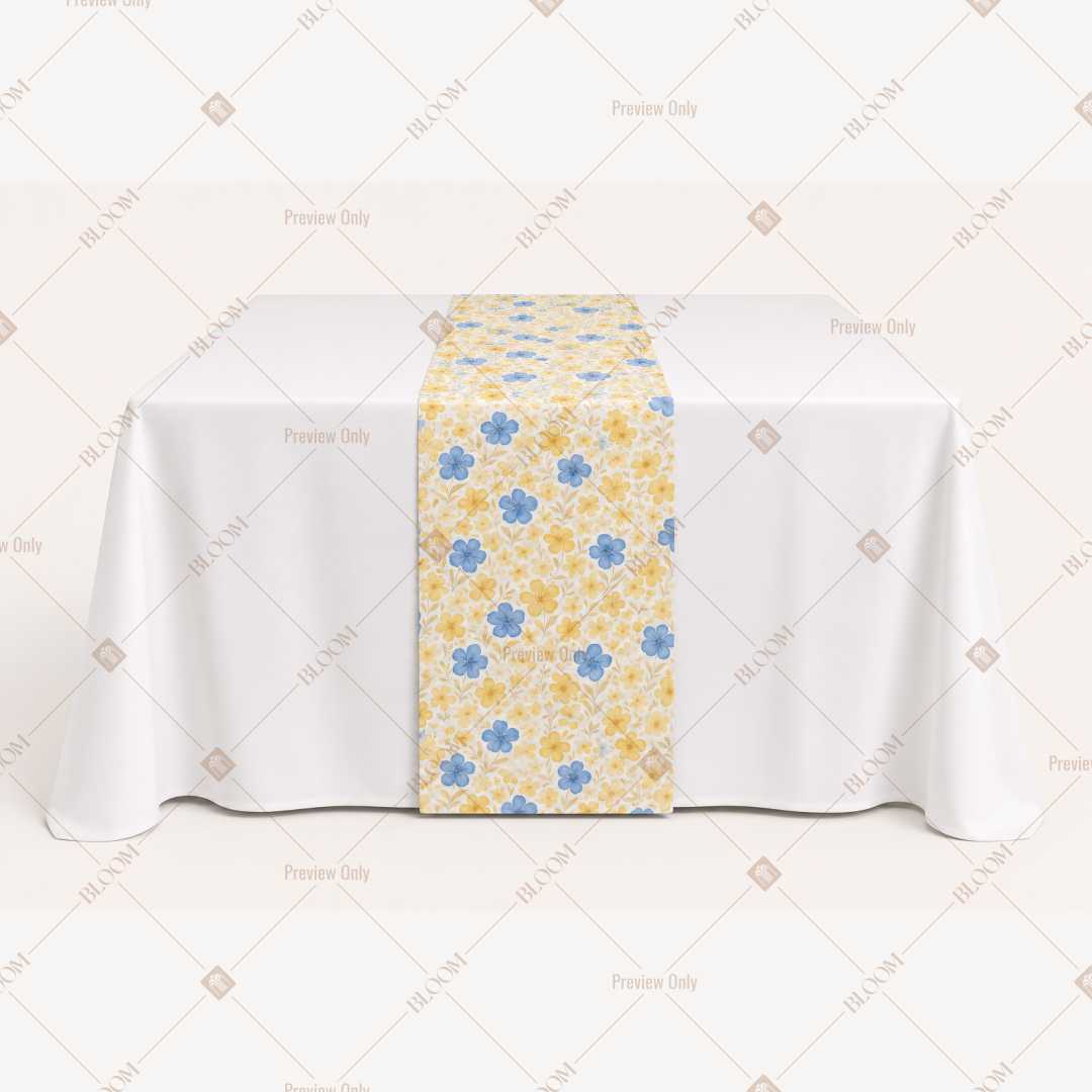 Yellow Daisy Floral Table Runner Pack Of 12