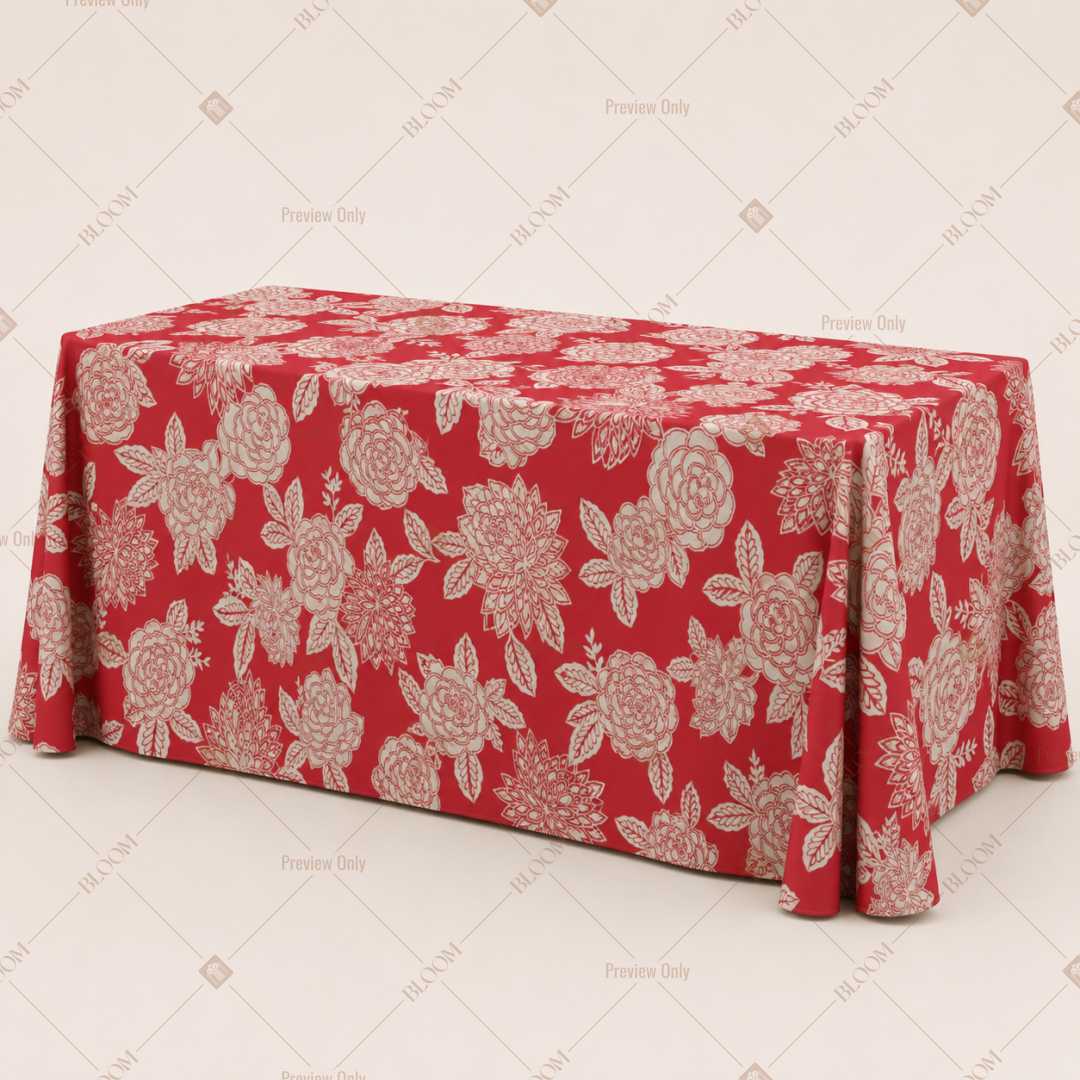 Coral Tropical Floral Table Cover Pack Of 6