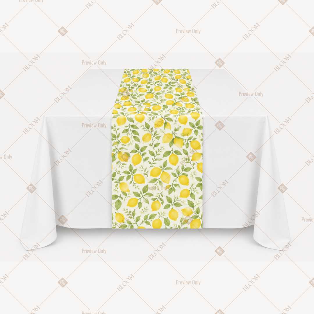 Lemon Blossom Floral Table Runner Pack Of 12