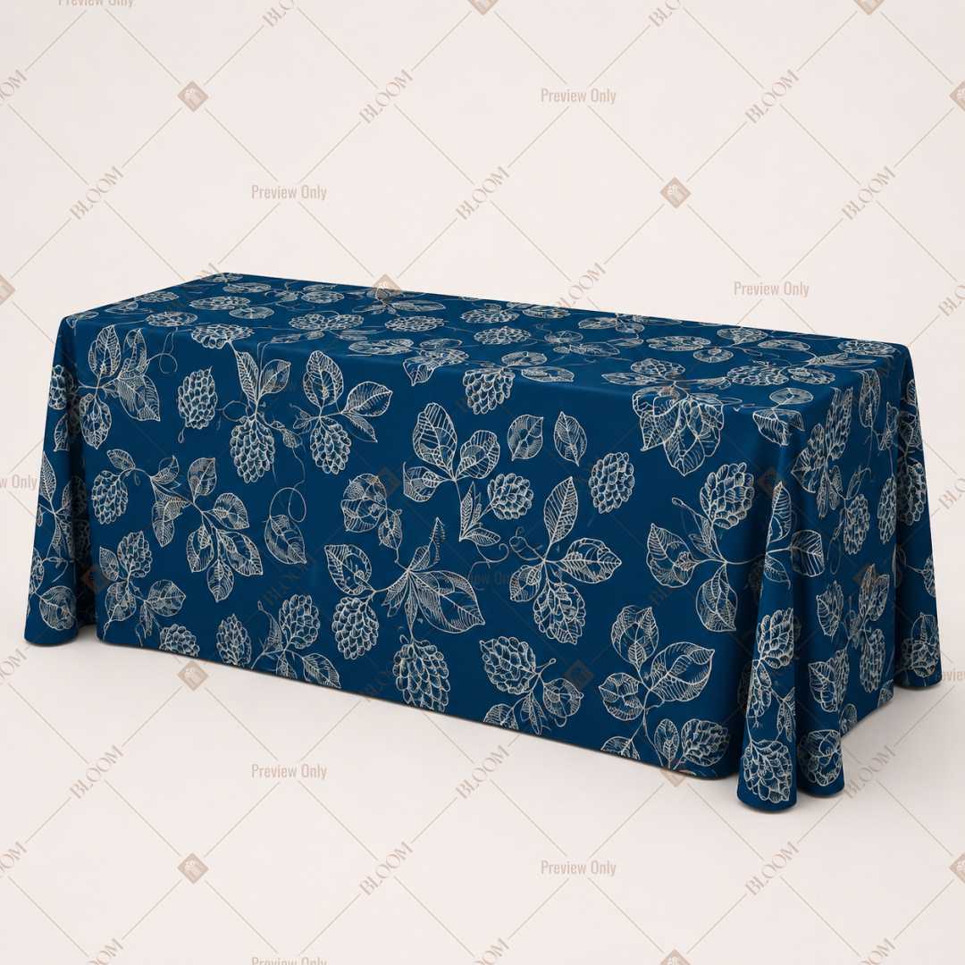 Navy Botanical Floral Table Cover Pack Of 6