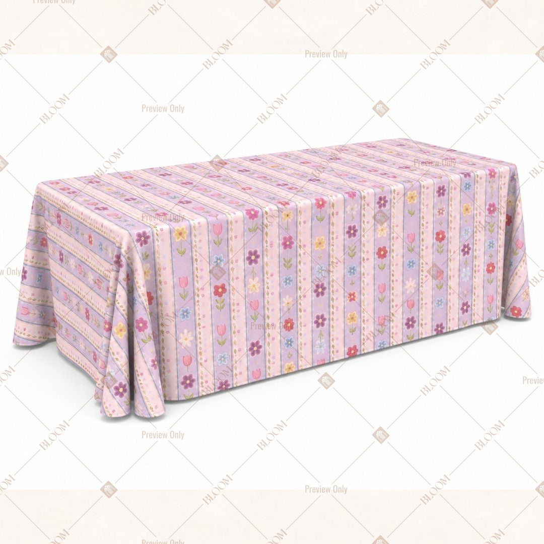 Pastel Stripe Table Cover Pack Of 6