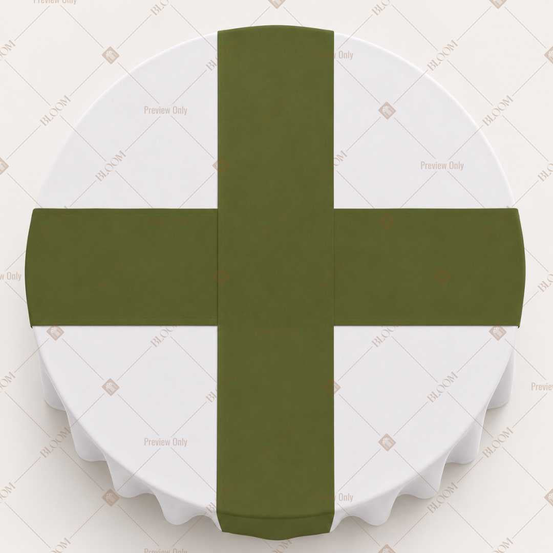 Olive Green Table Runner Pack Of 12