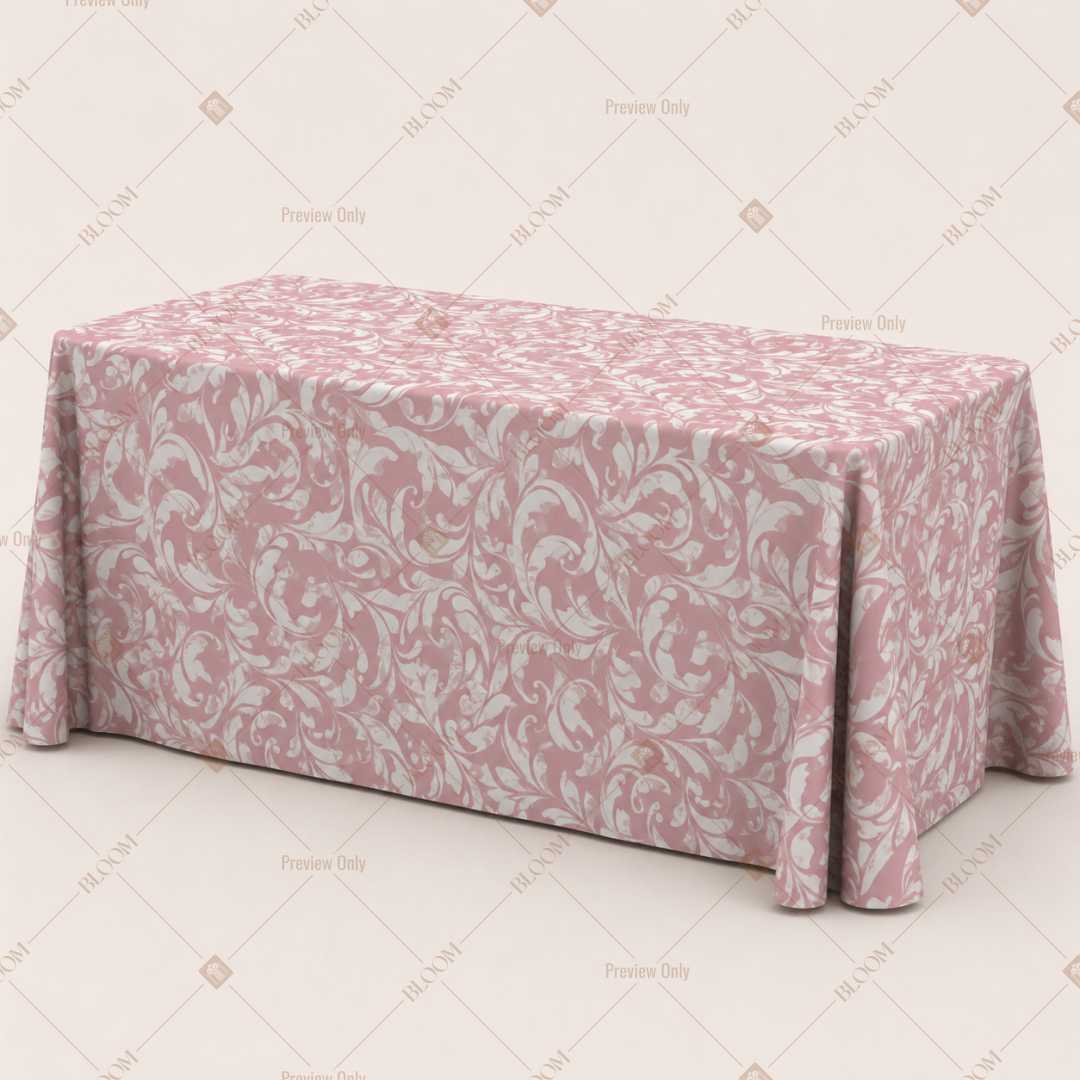 Blush Botanical Damask Table Cover Pack Of 6