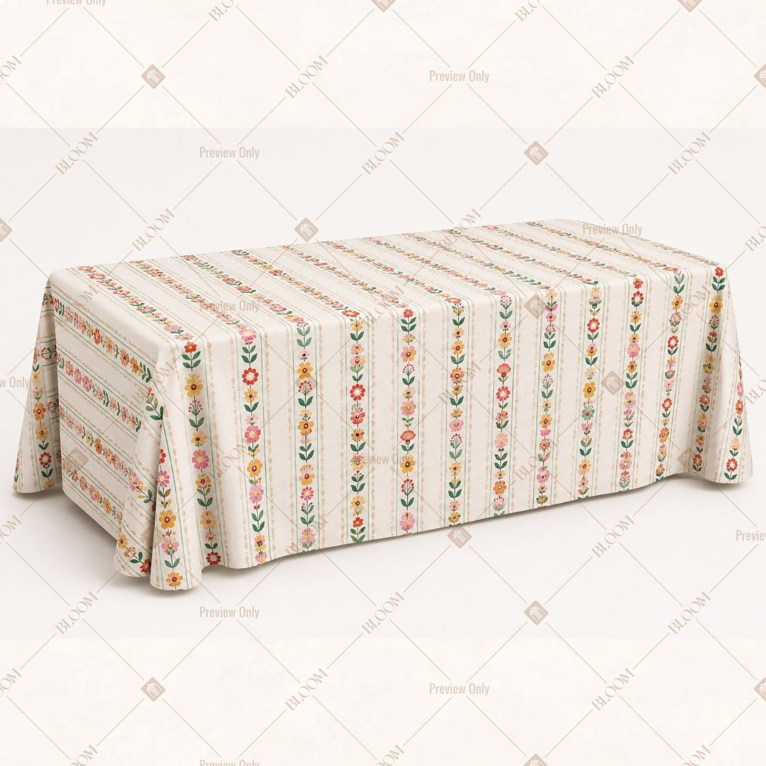 Folk Stripe Table Cover Pack Of 6