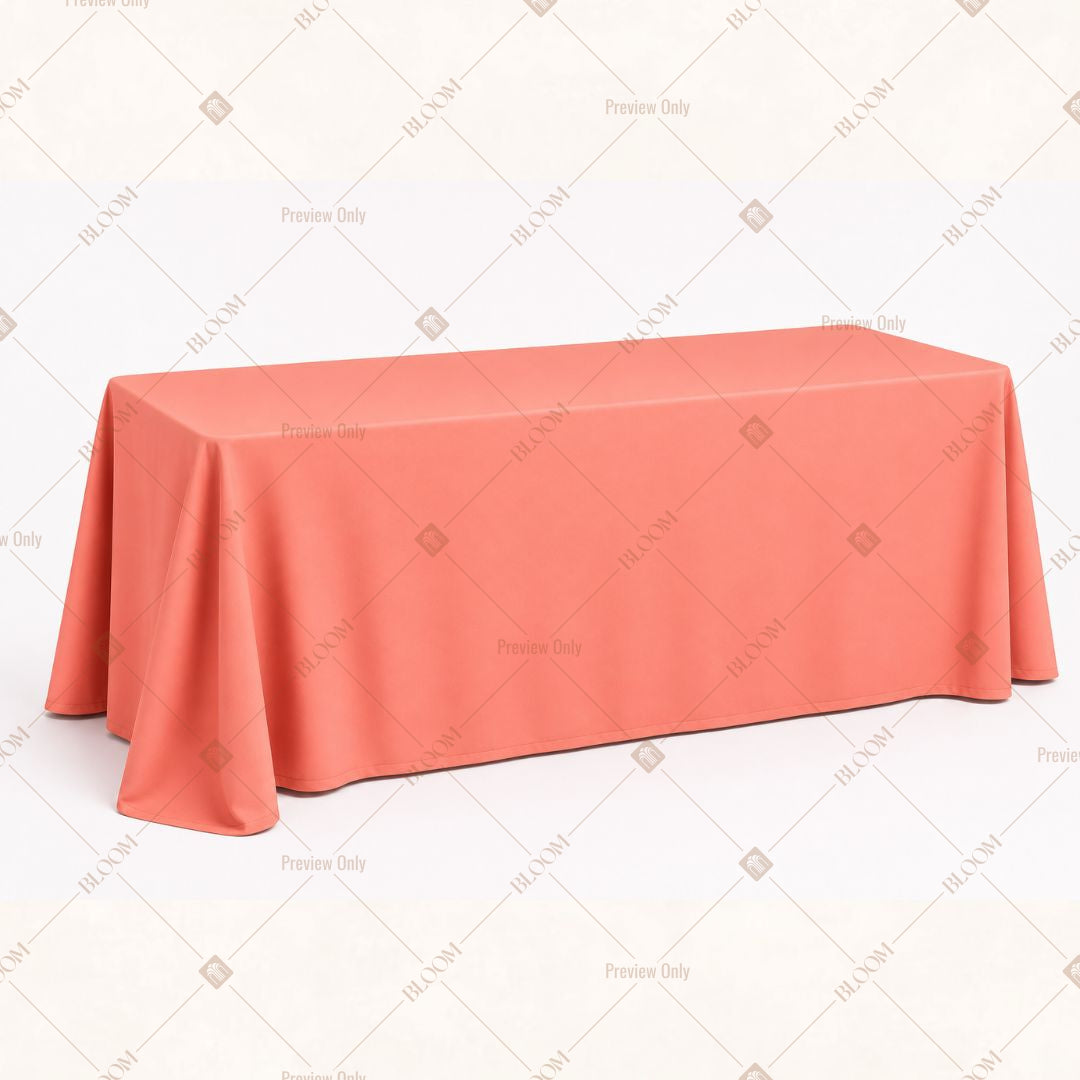 Peach Pink Table Cover Pack Of 6