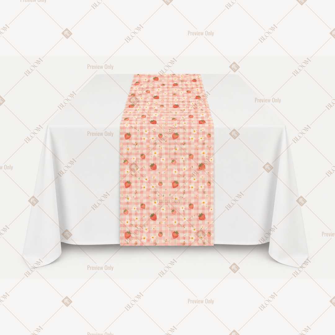 Peach Floral Sprig Table Runner Pack Of 12