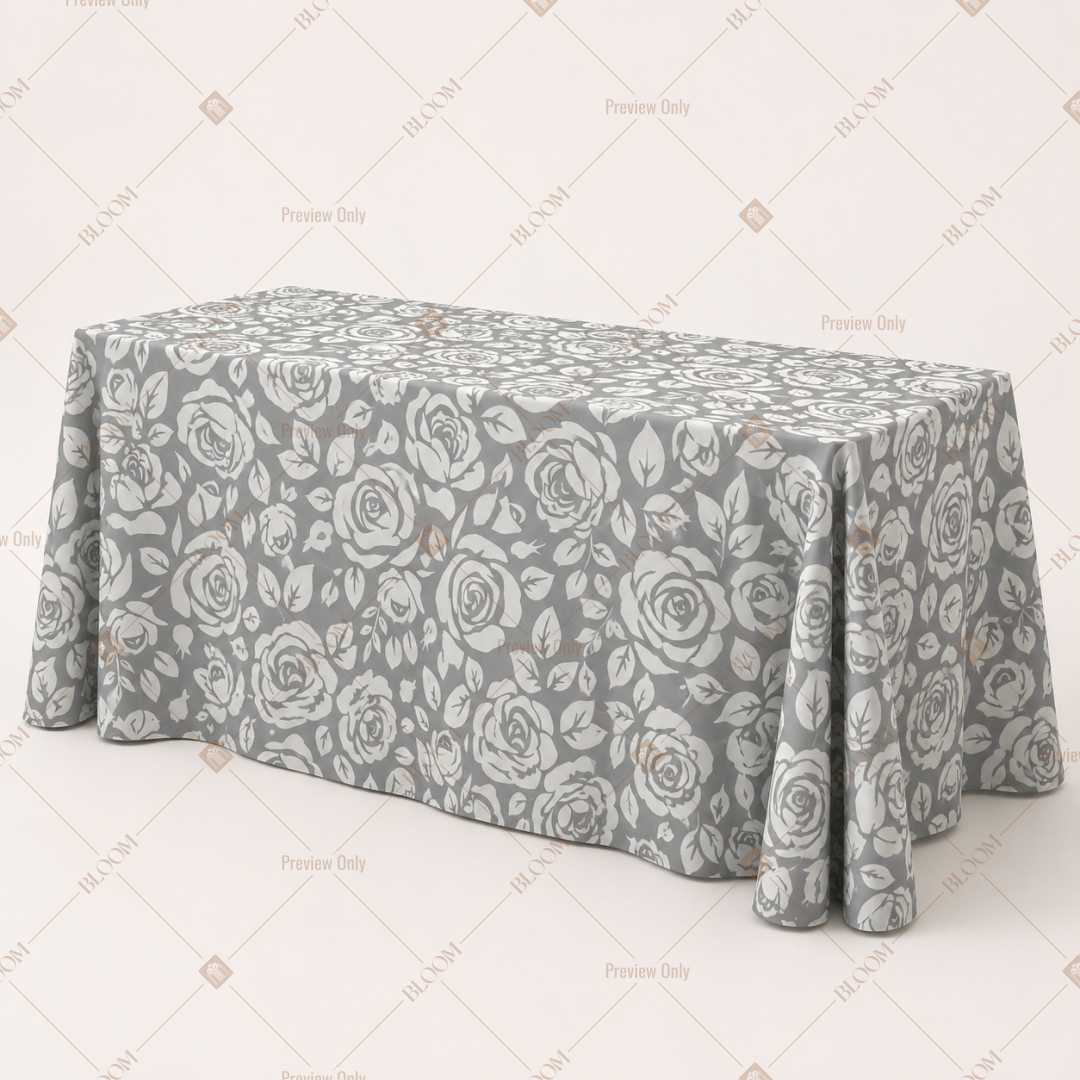 Grey Ornamental Lace Table Cover Pack Of 6