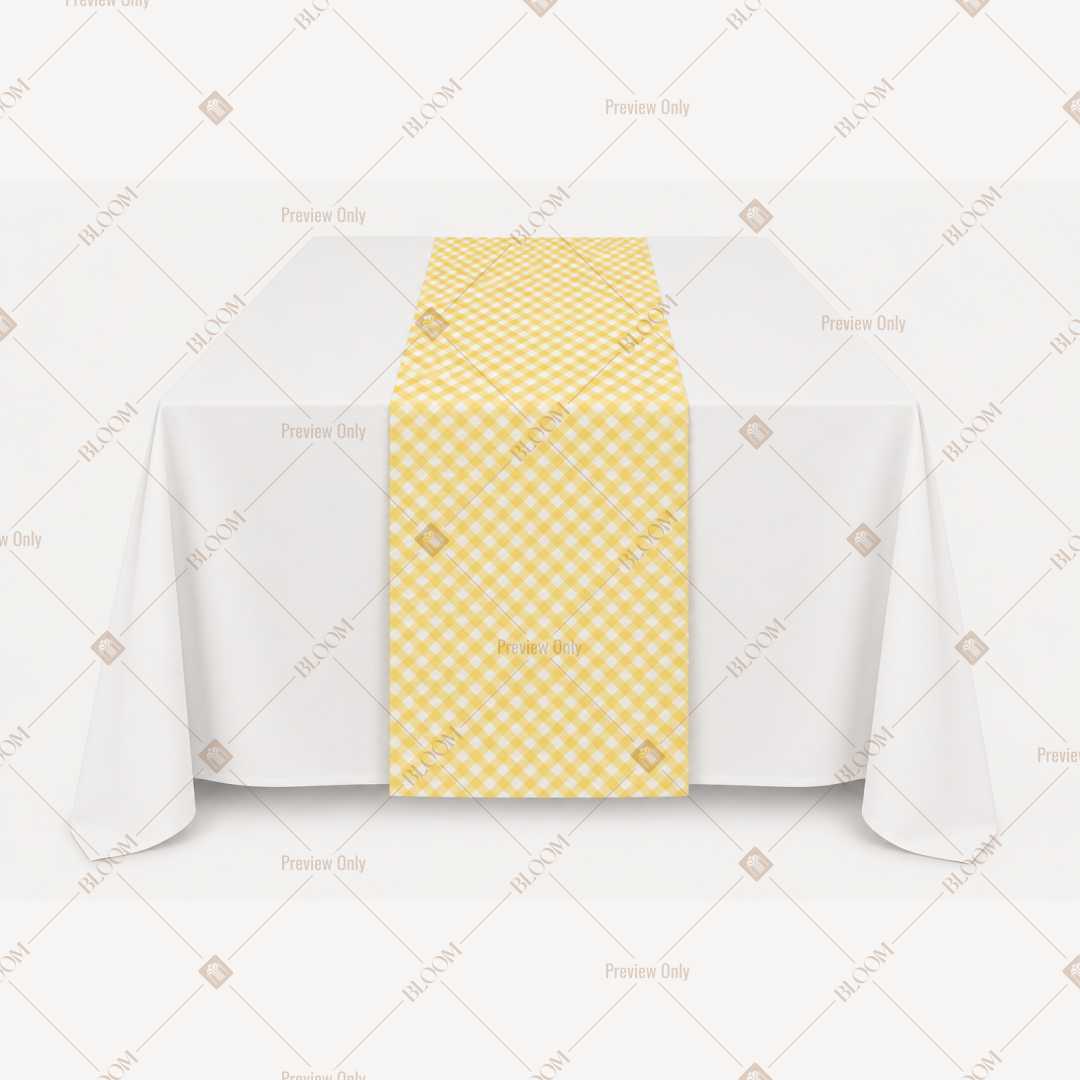 Soft Yellow Stripe Table Runner Pack Of 12