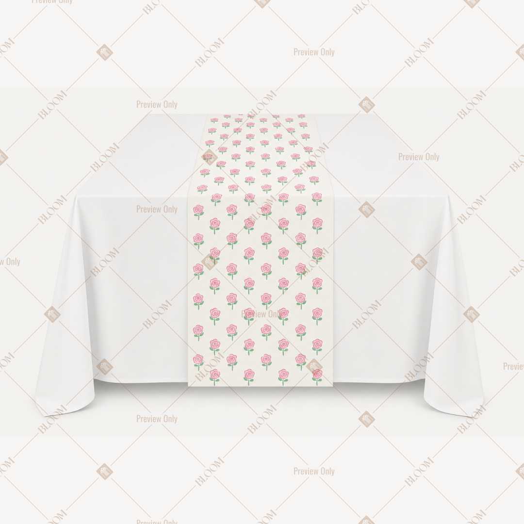 Pink Heart Dot Table Runner Pack Of 12