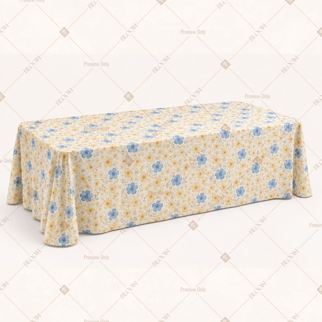 Blue Flower Table Cover Pack Of 6