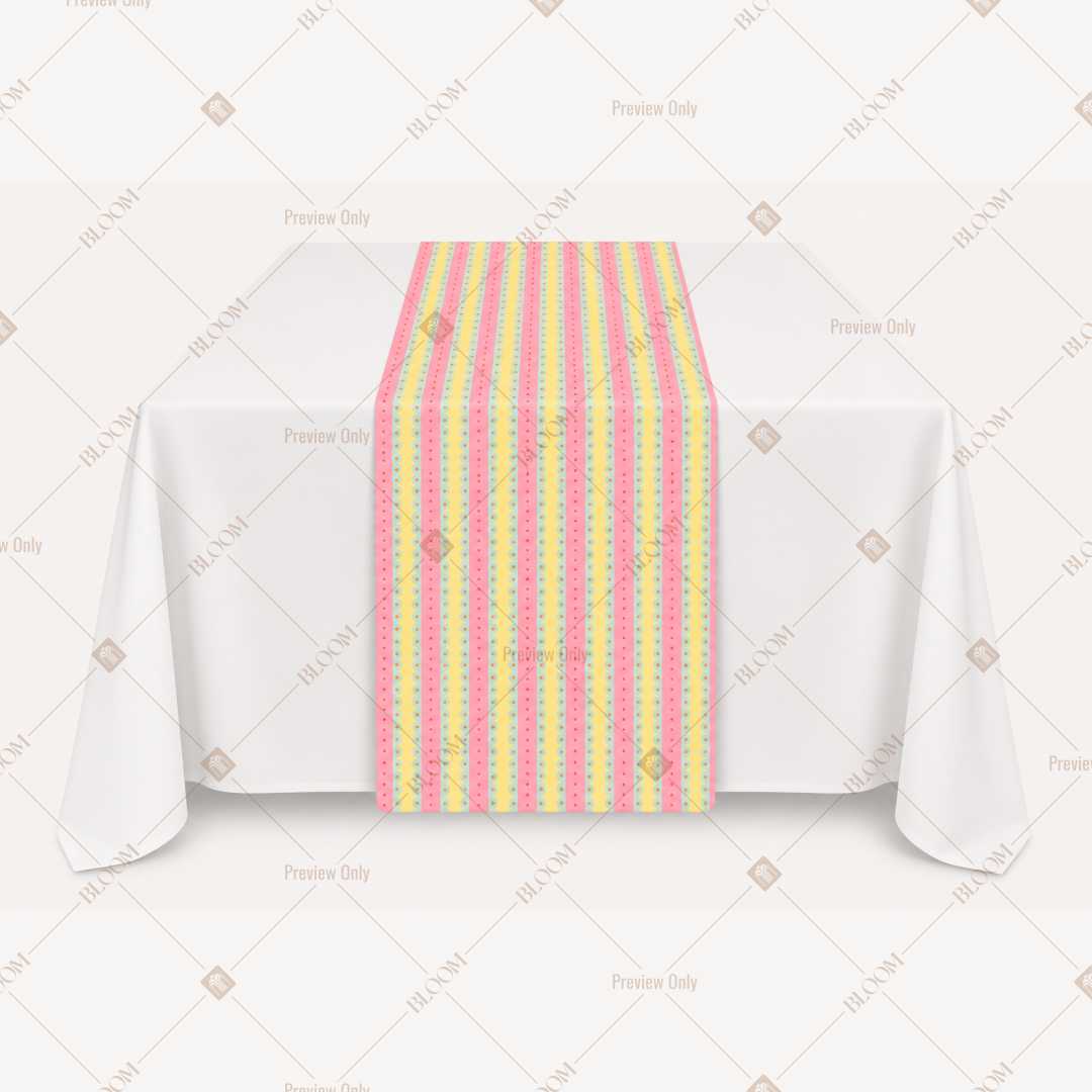 Pastel Candy Stripe Table Runner Pack Of 12