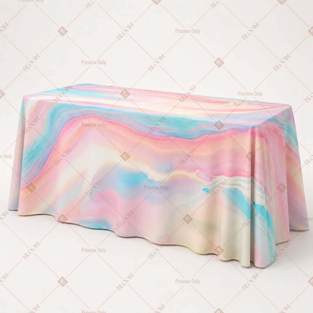 Pastel Watercolor Wave Table Cover Pack Of 6
