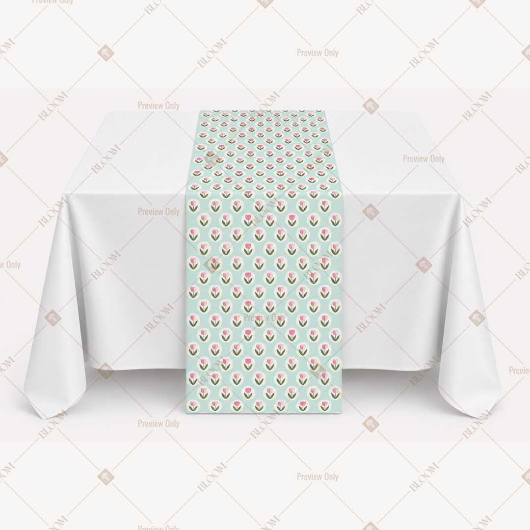 Aqua Polka Dot Table Runner Pack Of 12