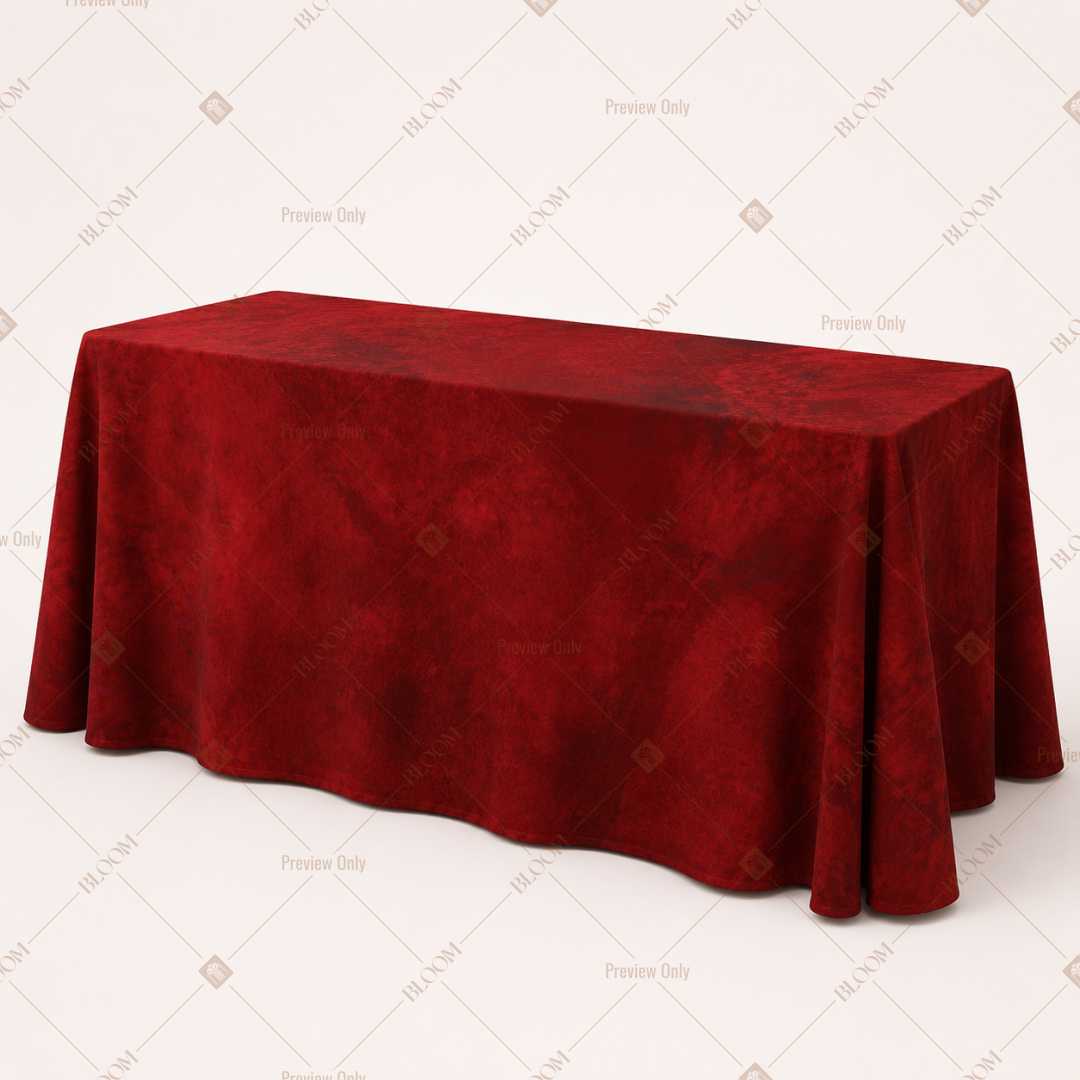 Velvet Red Luxe Table Cover Pack Of 6
