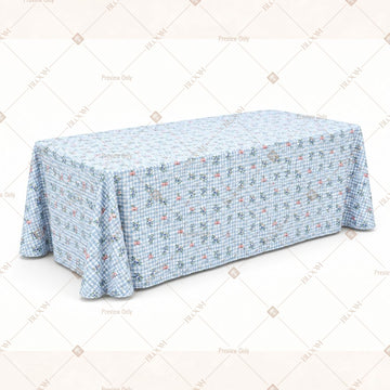 Blue Check Table Cover Pack Of 6