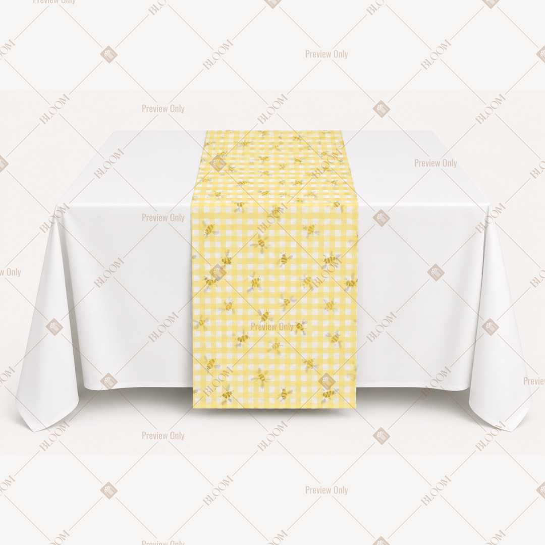 Yellow Picnic Check Table Runner Pack Of 12