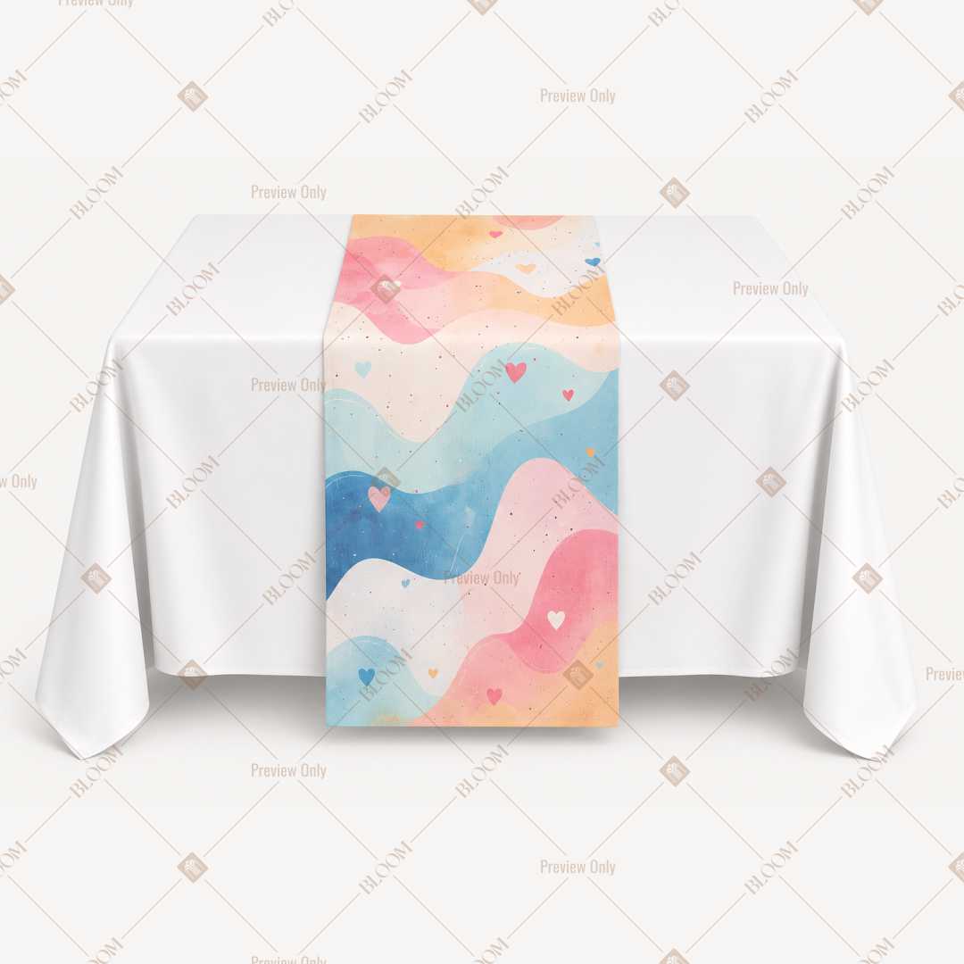 Abstract Watercolor Table Runner Pack Of 12
