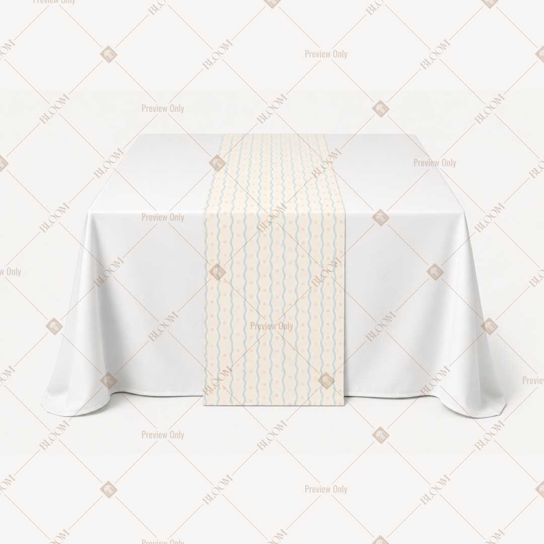 Ivory Pinstripe Table Runner Pack Of 12