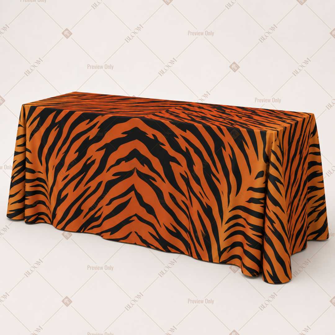Tiger Animal Print Table Cover Pack Of 6