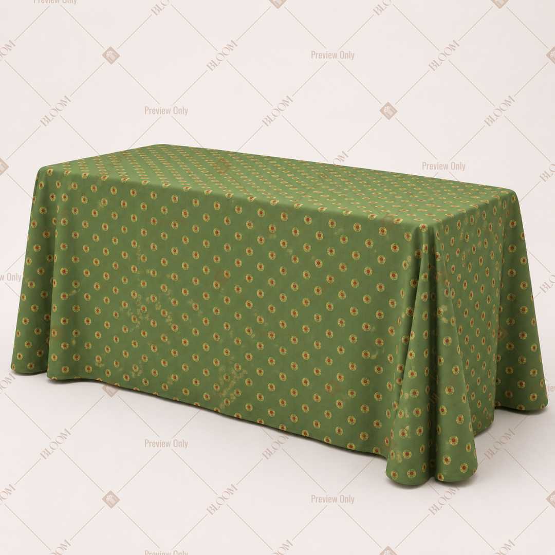 Olive Green Minimal Table Cover Pack Of 6