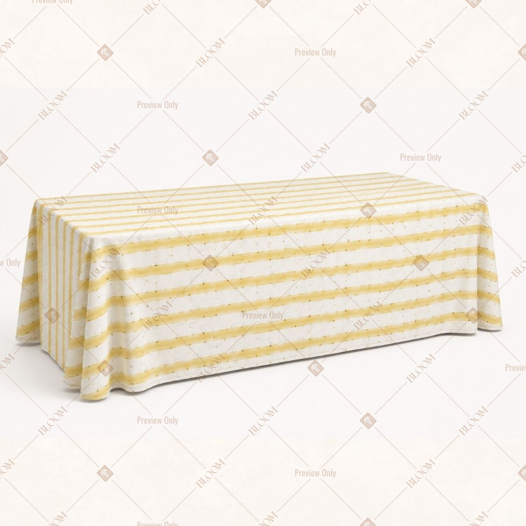 Yellow Stripe Table Cover Pack Of 6