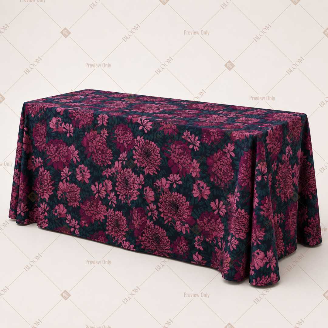 Midnight Floral Garden Table Cover Pack Of 6