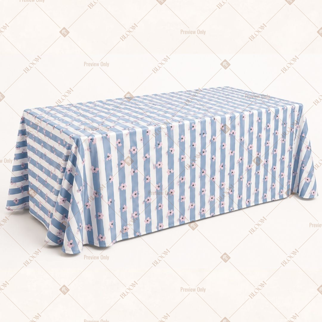 Blue Stripe Classic Table Cover Pack Of 6