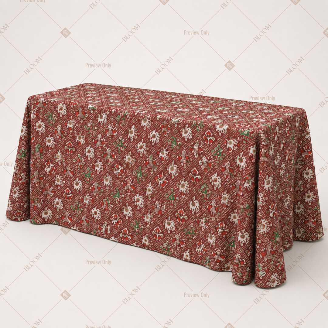 Rustic Rose Floral Table Cover Pack Of 6