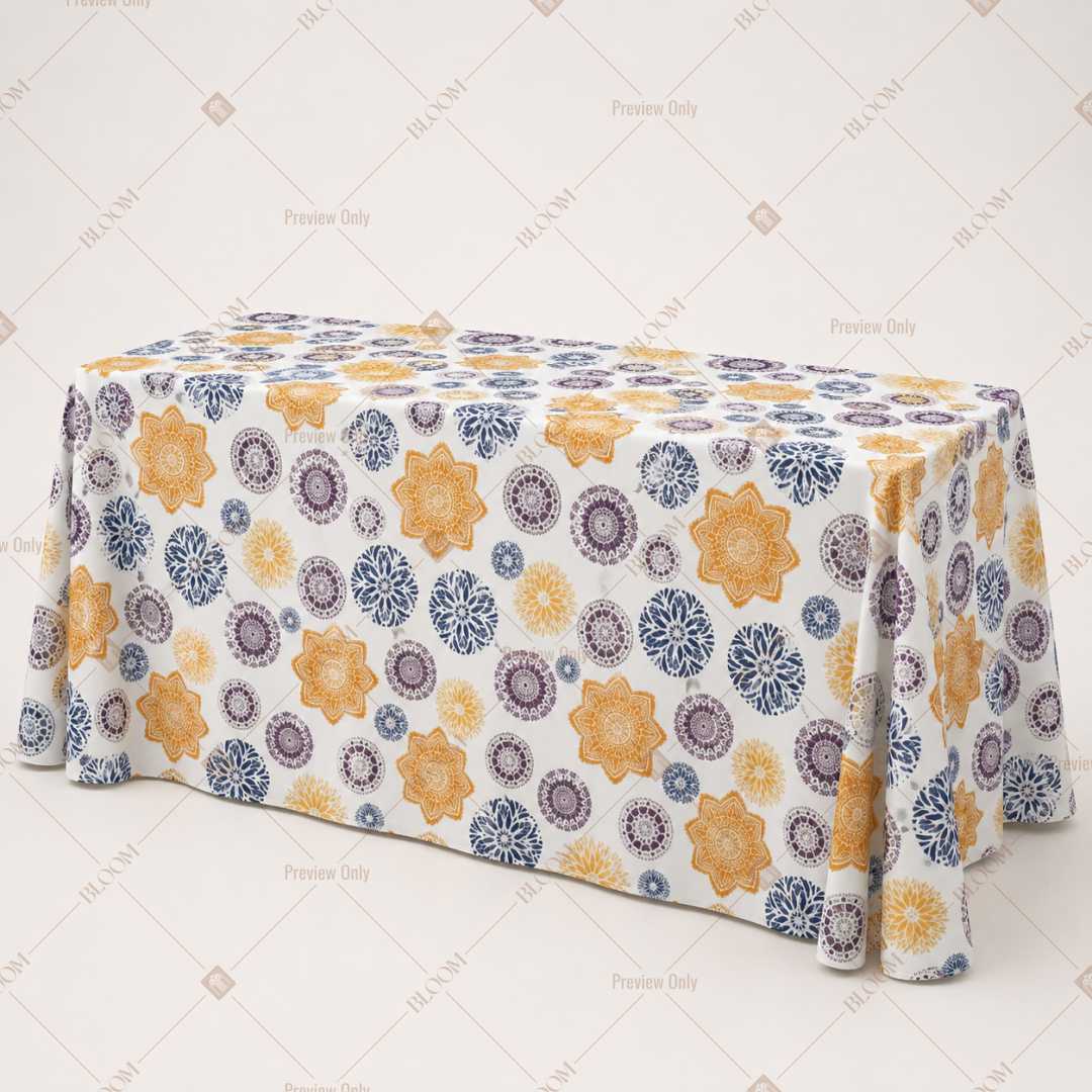 Blue Daisy Floral Table Cover Pack Of 6